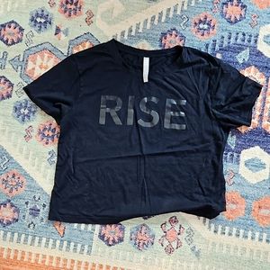 Black "Rise" Cropped Athleta Shirt